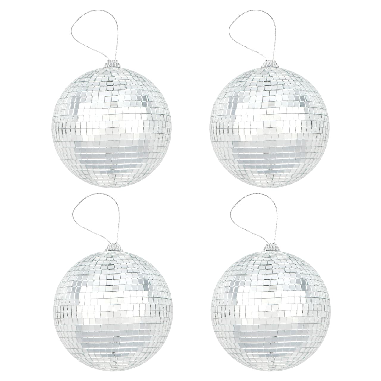 6 Packs: 4 ct. (24 total) 4" Silver Disco Balls by Celebrate It®